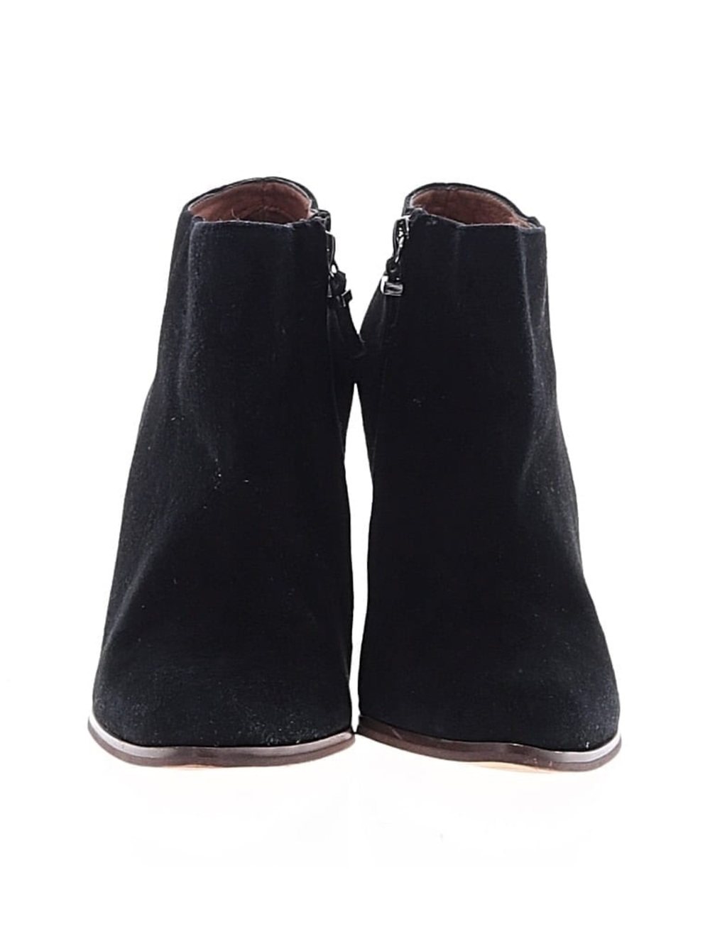 Halogen Black Suede Women's Ankle Boots - Classic Side-Zip Chelsea